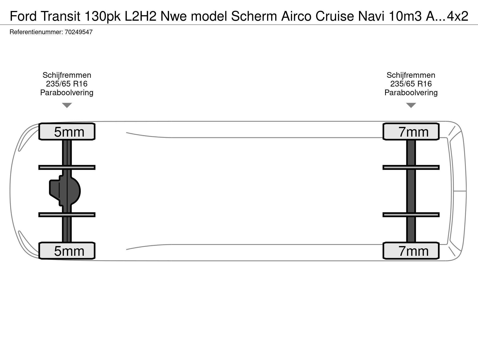 Graphical representation of the axle configuration