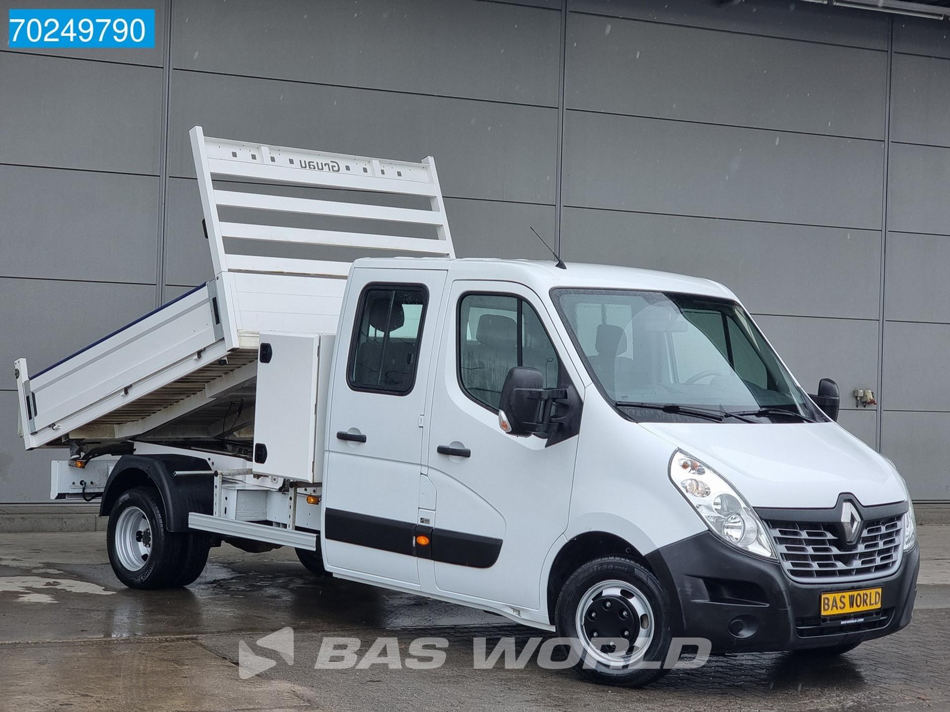 Foto 5 van Renault Master 130pk Kipper Dubbel Cabine met Kist 3.5t trekhaak Airco Cruise Tipper Benne Kieper Airco Dubbel cabine Cruise control