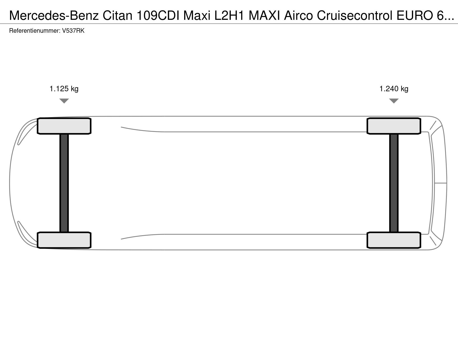 Graphical representation of the axle configuration