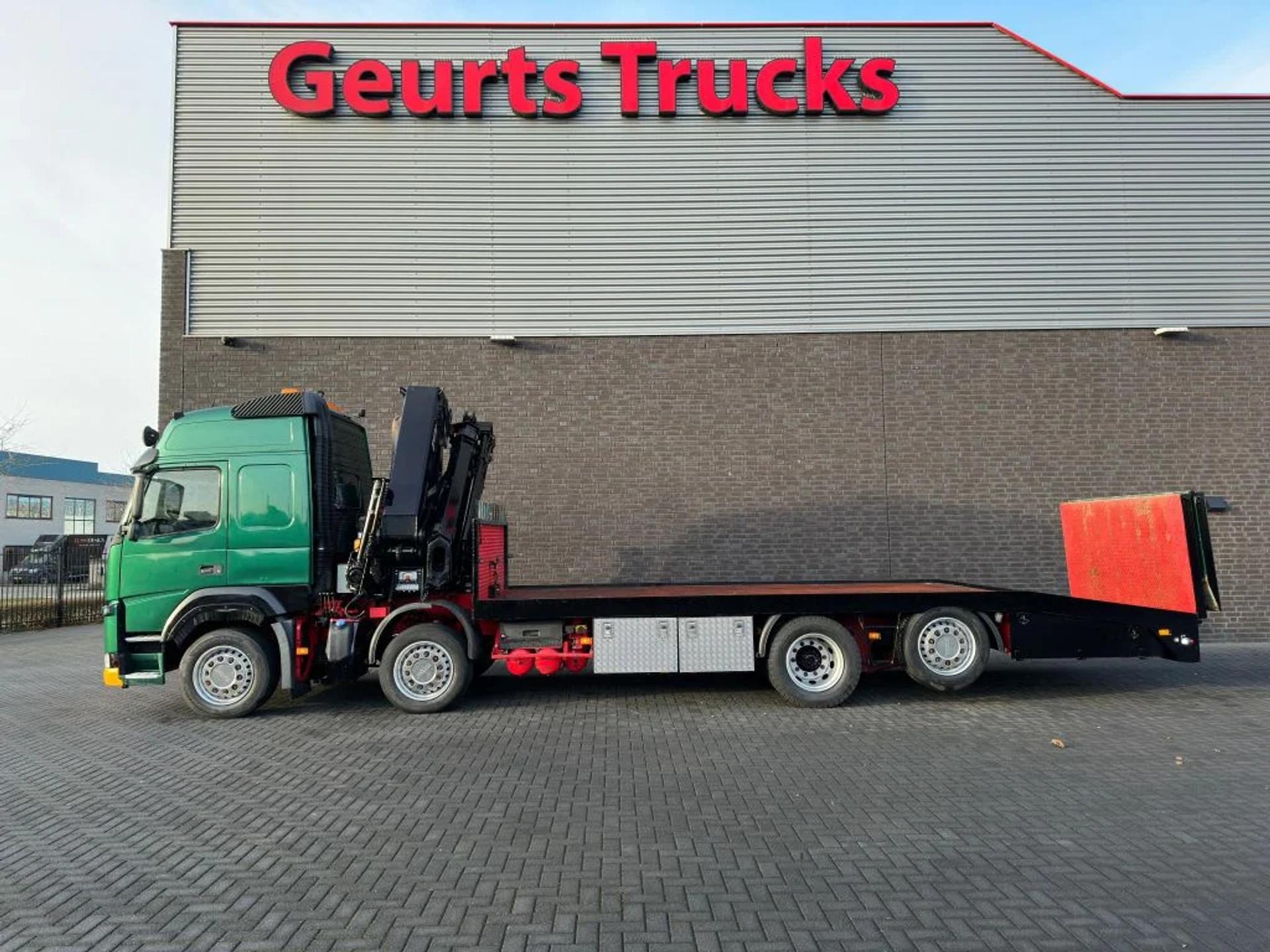 Foto 10 van Volvo FM 500 8X2 OPRIJWAGEN/MACHINE TRANSPORTER + HIAB 322 EP-5 HIPRO KRAAN/KRAN/CRANE/GRUA