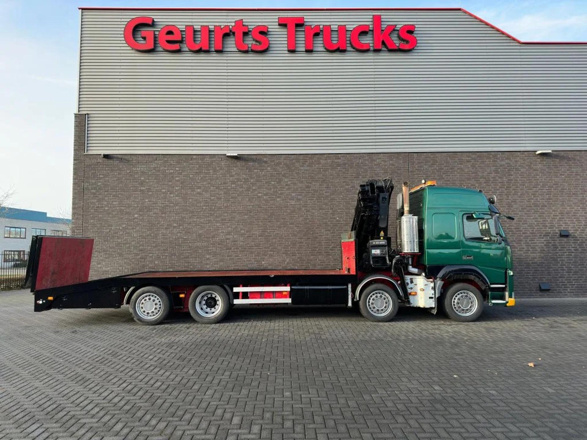 Foto 13 van Volvo FM 500 8X2 OPRIJWAGEN/MACHINE TRANSPORTER + HIAB 322 EP-5 HIPRO KRAAN/KRAN/CRANE/GRUA