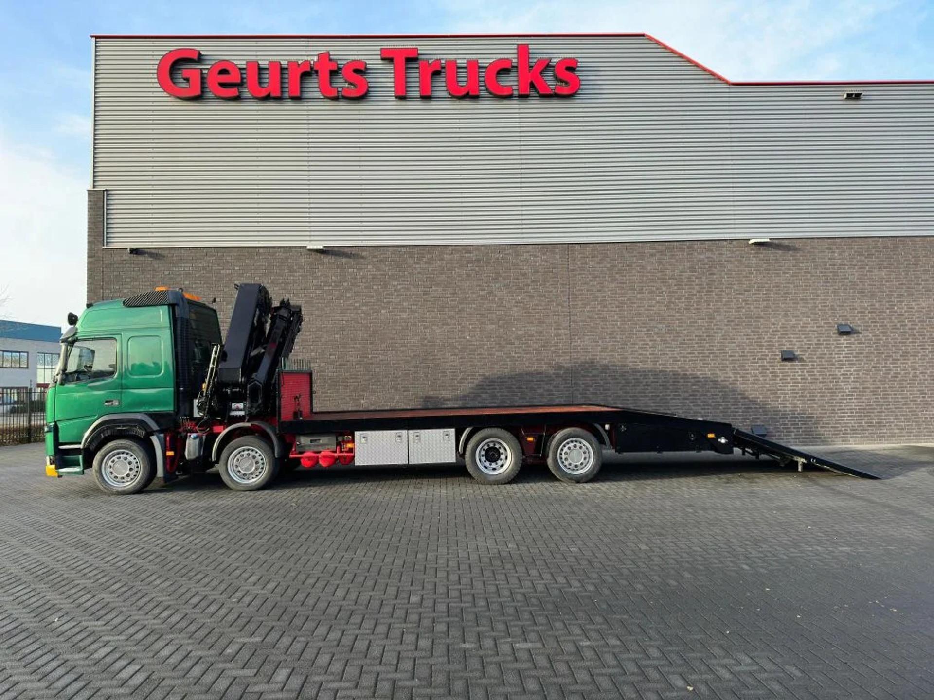 Foto 9 van Volvo FM 500 8X2 OPRIJWAGEN/MACHINE TRANSPORTER + HIAB 322 EP-5 HIPRO KRAAN/KRAN/CRANE/GRUA