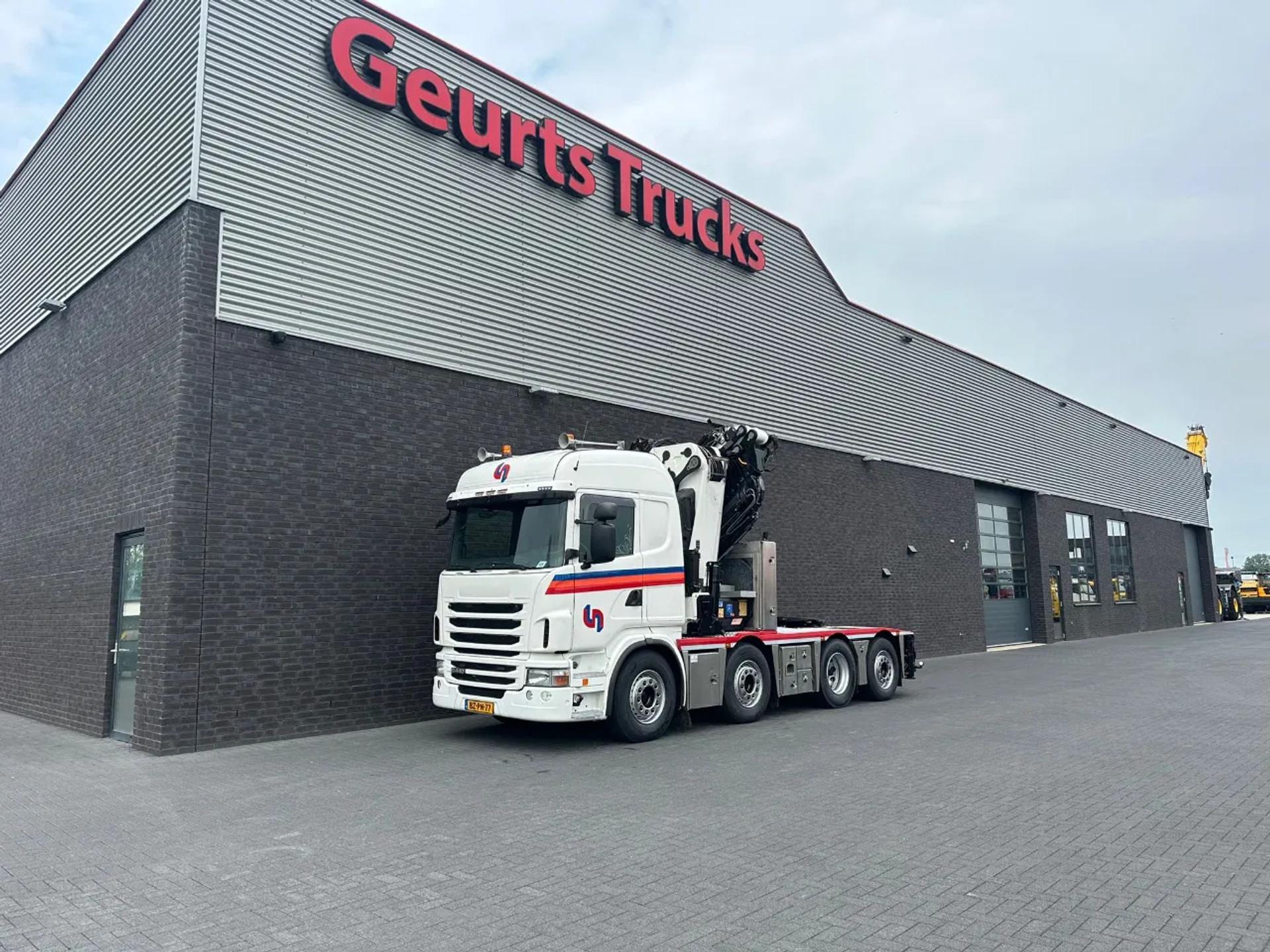 Foto 6 van Scania G440 8X2 TREKKER-BAKWAGEN COMBI + HMF 8520-K6 + JIB FJ200-K6 KRAAN/KRAN/CRANE/GRUA