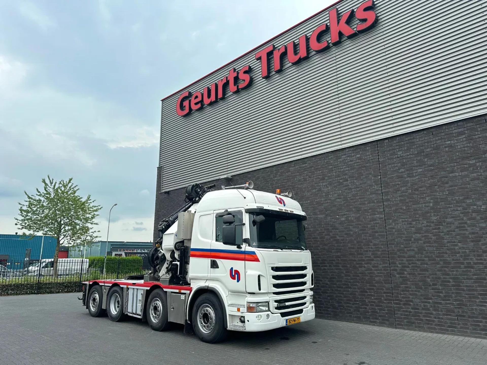 Foto 9 van Scania G440 8X2 TREKKER-BAKWAGEN COMBI + HMF 8520-K6 + JIB FJ200-K6 KRAAN/KRAN/CRANE/GRUA