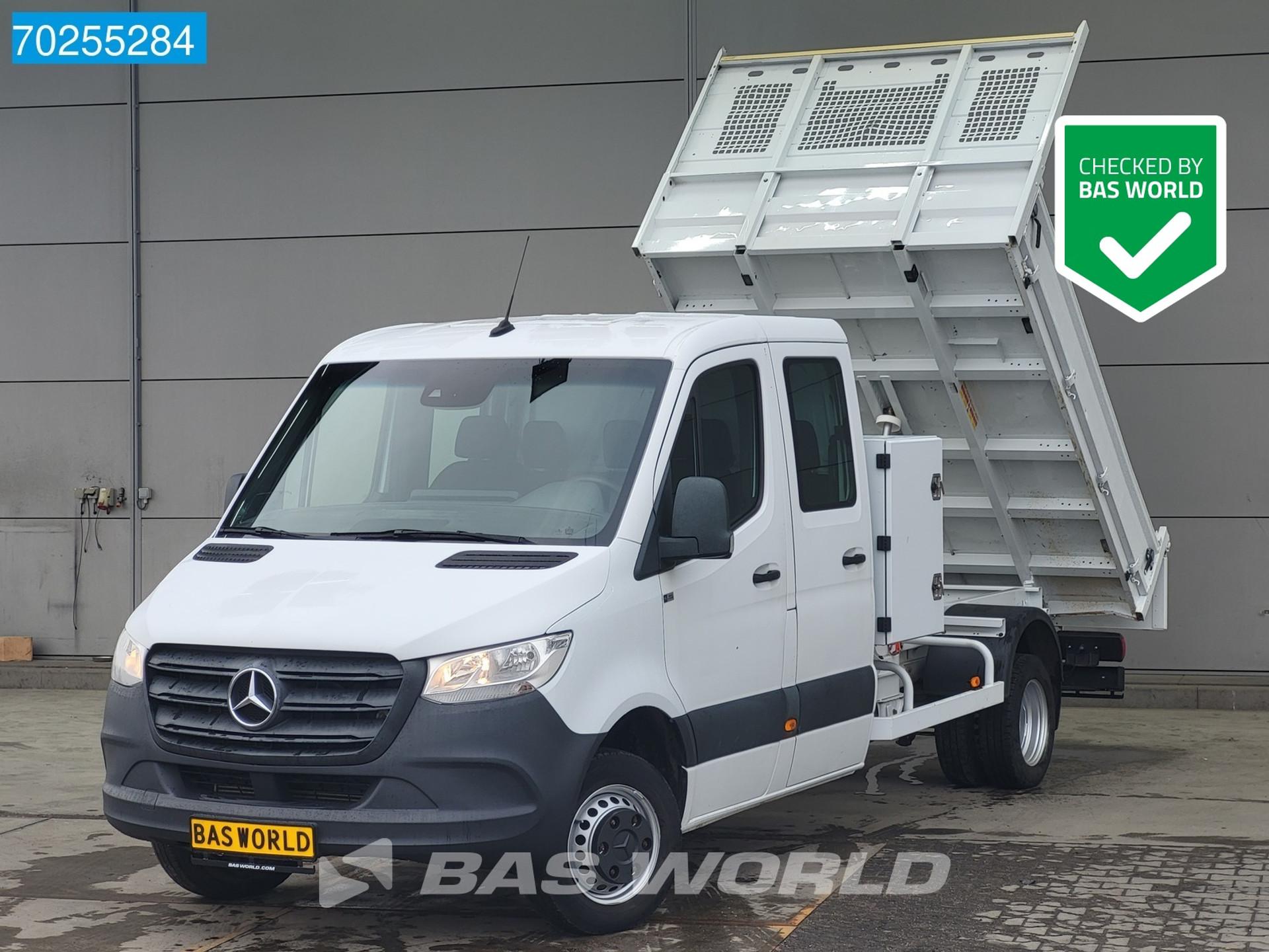 Foto 1 van Mercedes-Benz 514 CDI Kipper Dubbele Cabine met kist Airco Cruise 3500kg trekhaak Kieper Tipper Benne Airco Dubbel cabine Trekhaak Cruise cont