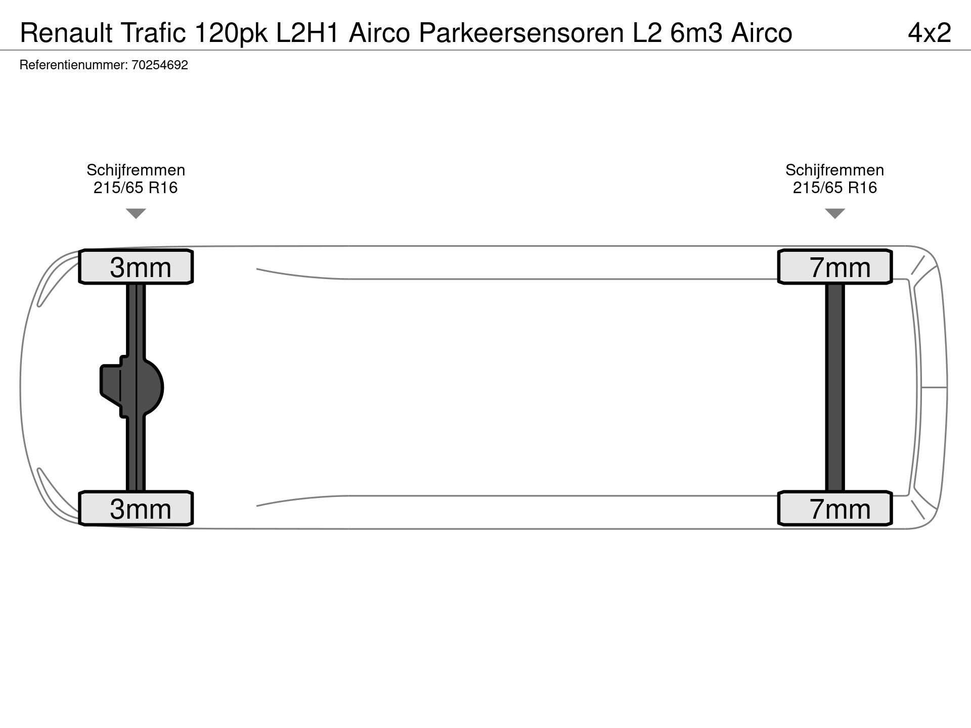 Graphical representation of the axle configuration