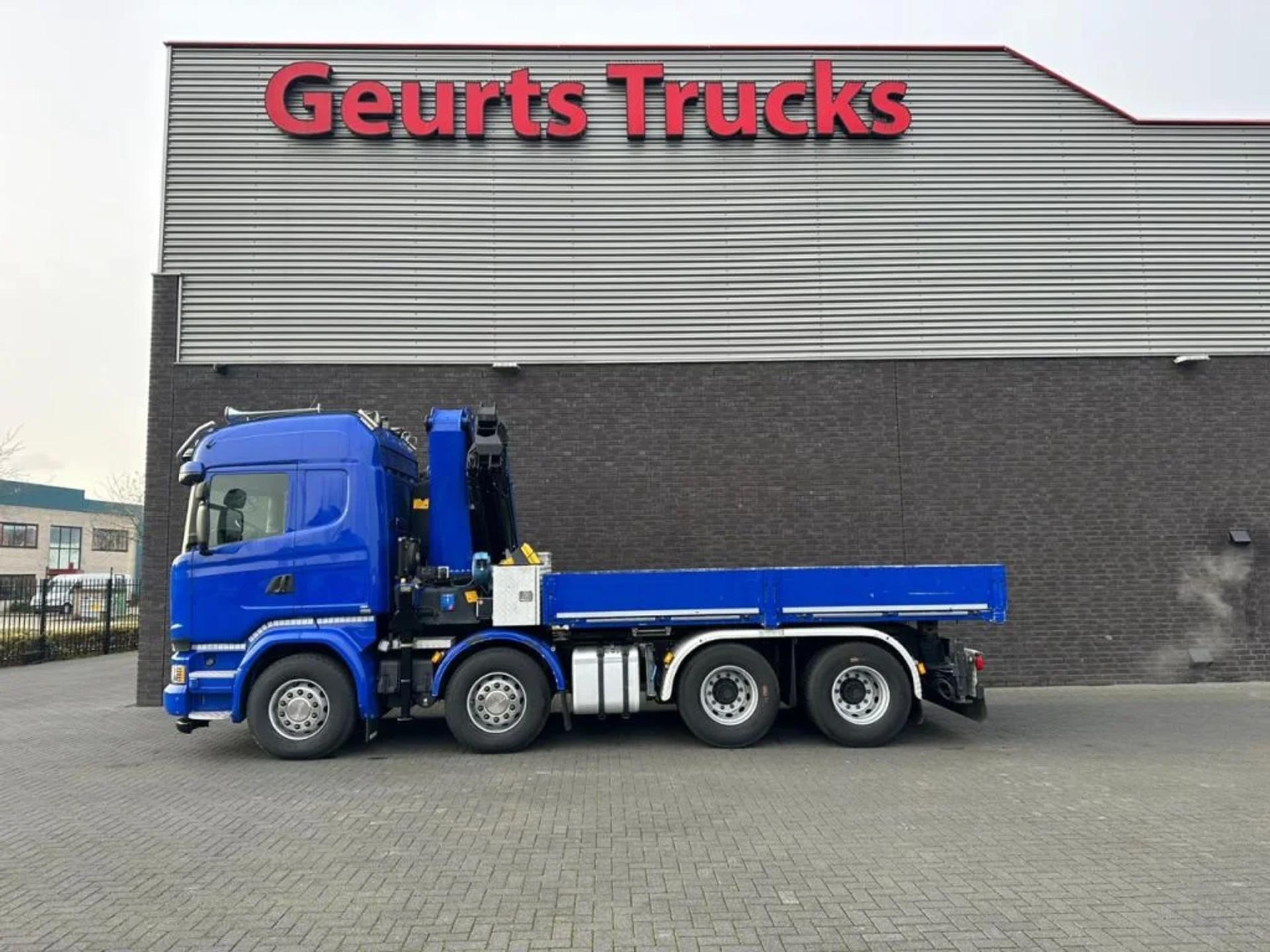 Foto 11 van Scania R580 V8 8X4 TREKKER-BAKWAGEN COMBI + HMF 4020-K5 KRAAN/KRAN/CRANE/GRUA