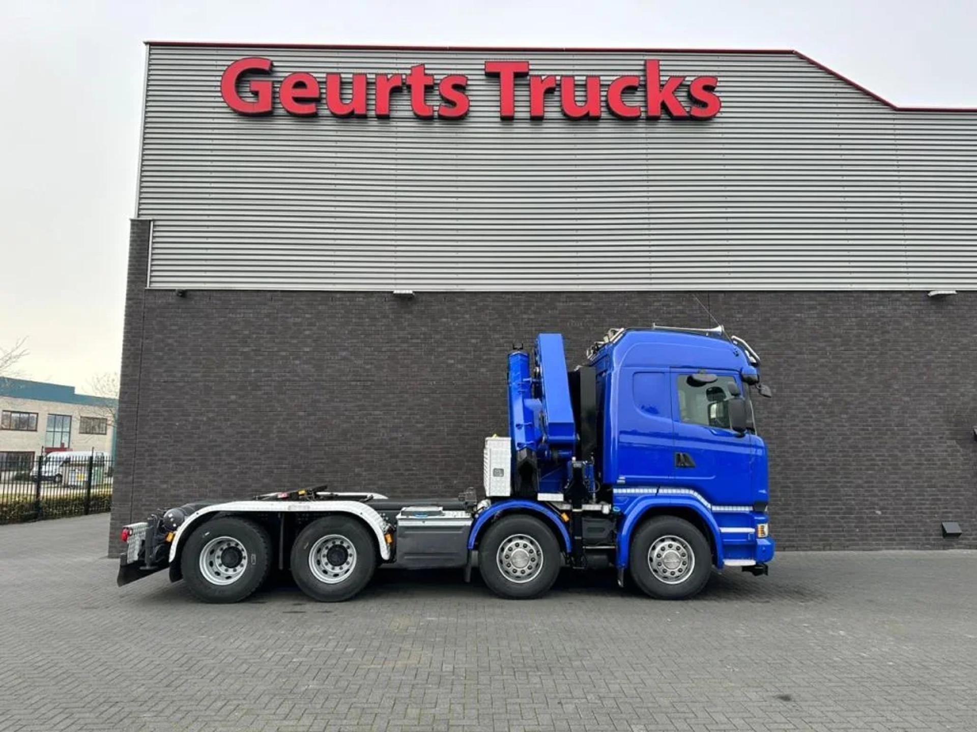 Foto 14 van Scania R580 V8 8X4 TREKKER-BAKWAGEN COMBI + HMF 4020-K5 KRAAN/KRAN/CRANE/GRUA