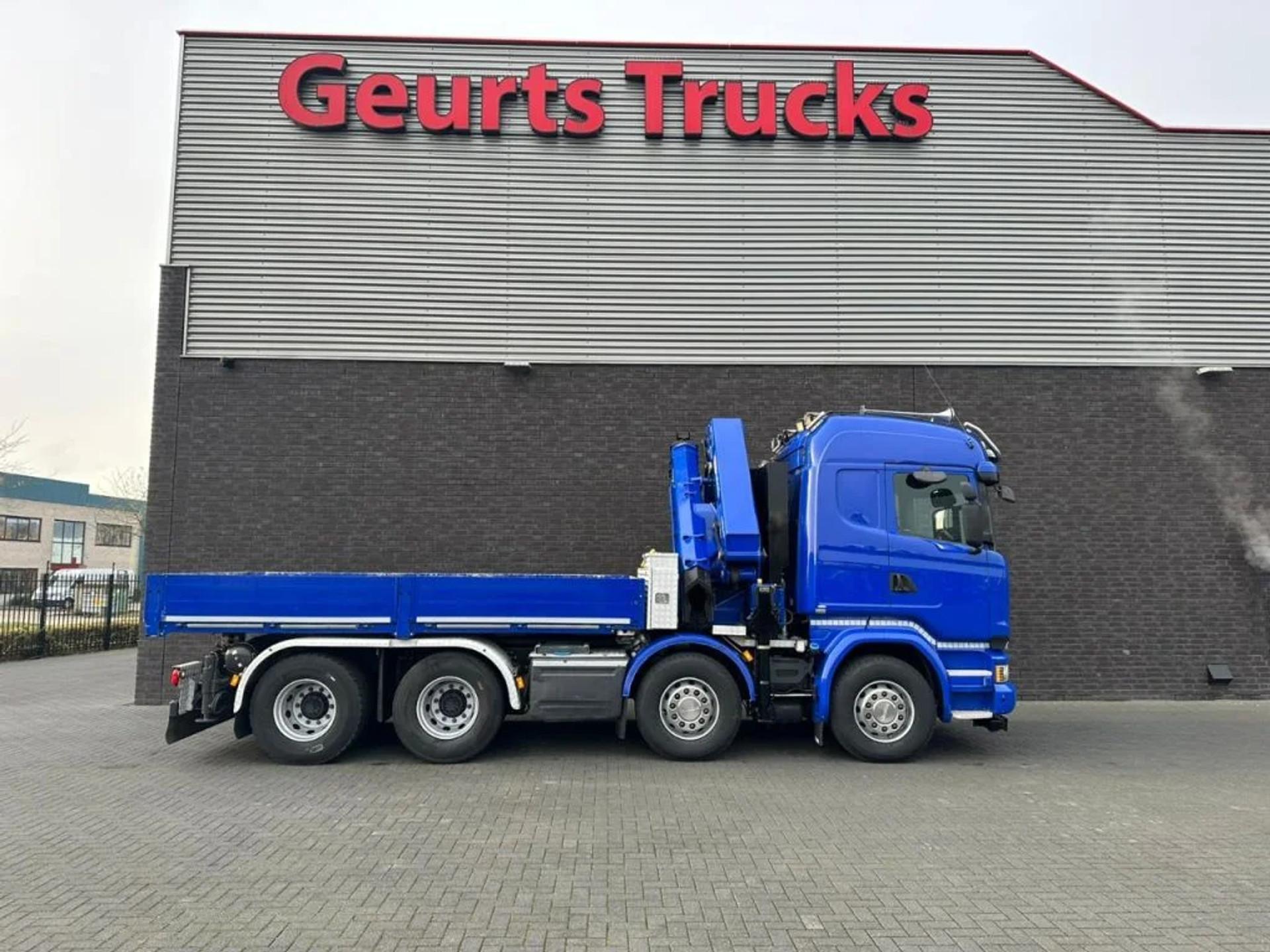 Foto 15 van Scania R580 V8 8X4 TREKKER-BAKWAGEN COMBI + HMF 4020-K5 KRAAN/KRAN/CRANE/GRUA