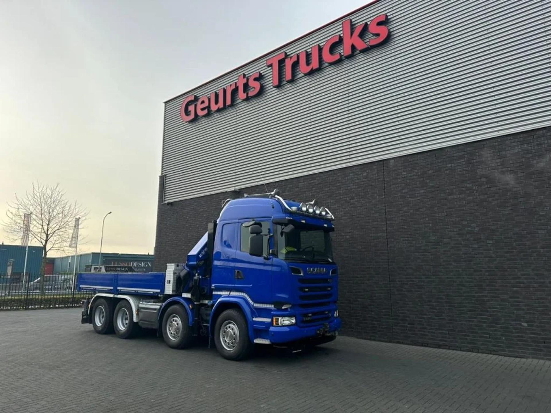 Foto 17 van Scania R580 V8 8X4 TREKKER-BAKWAGEN COMBI + HMF 4020-K5 KRAAN/KRAN/CRANE/GRUA