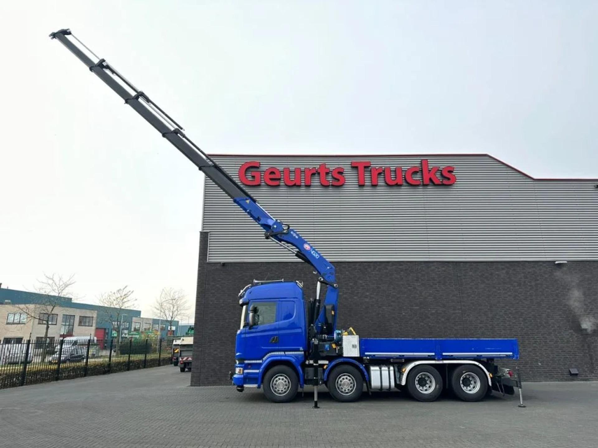 Foto 8 van Scania R580 V8 8X4 TREKKER-BAKWAGEN COMBI + HMF 4020-K5 KRAAN/KRAN/CRANE/GRUA