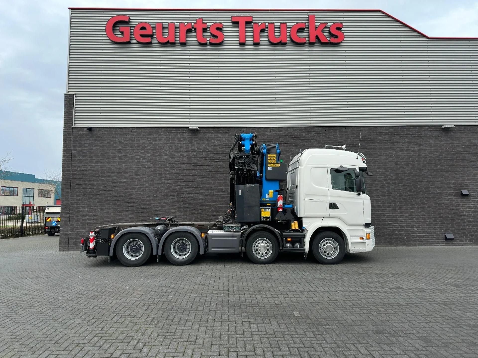 Foto 16 van Scania R520 V8 8X4 TREKKER-BAKWAGEN COMBI + PALFINGER PK 92002-SH G + JIB PJ 125 E KRAAN/KRAN/CRANE/GRUA