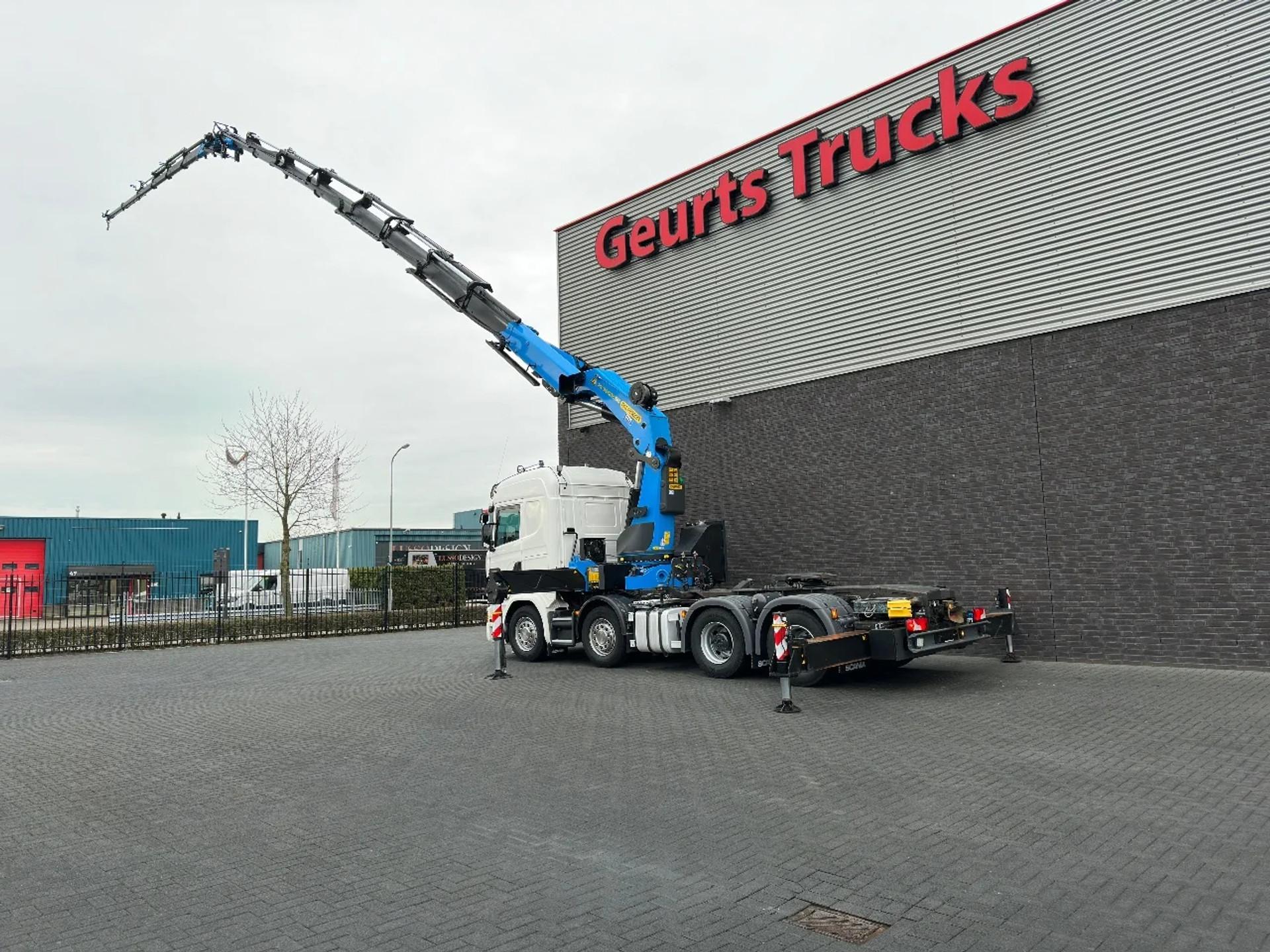 Foto 7 van Scania R520 V8 8X4 TREKKER-BAKWAGEN COMBI + PALFINGER PK 92002-SH G + JIB PJ 125 E KRAAN/KRAN/CRANE/GRUA