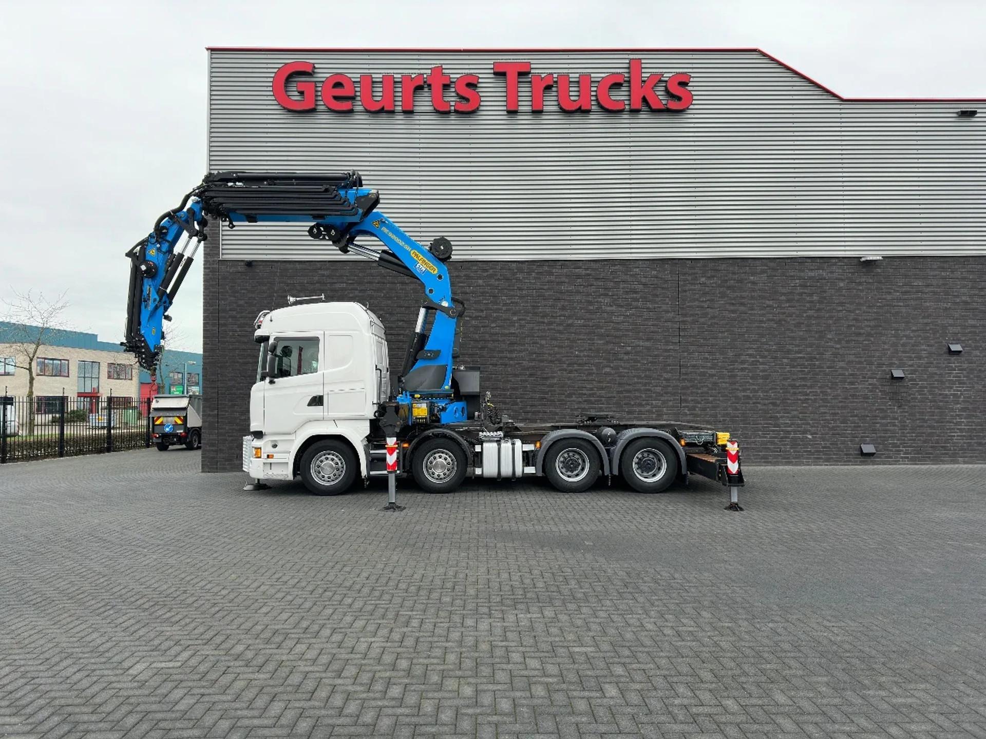 Foto 8 van Scania R520 V8 8X4 TREKKER-BAKWAGEN COMBI + PALFINGER PK 92002-SH G + JIB PJ 125 E KRAAN/KRAN/CRANE/GRUA