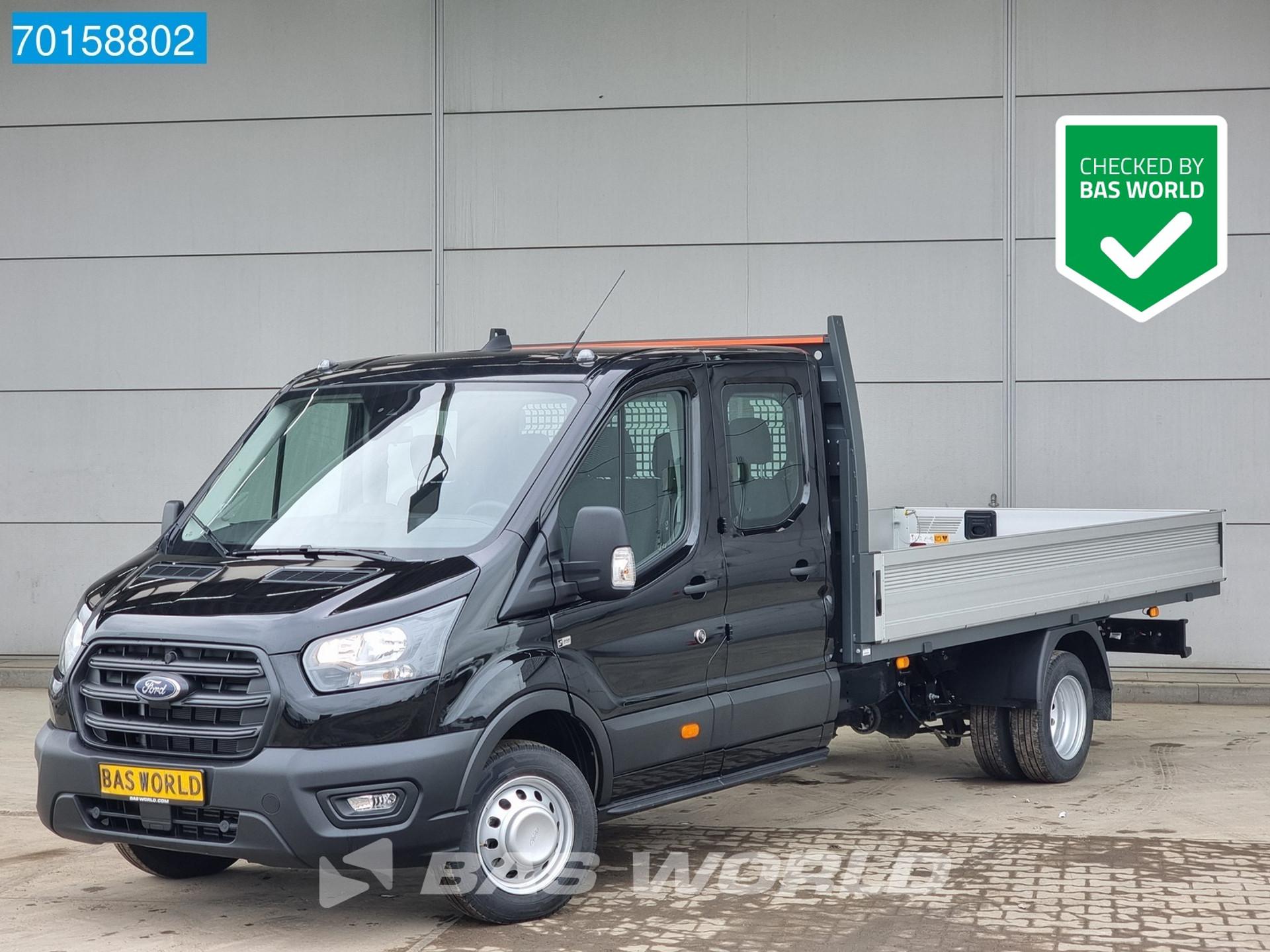 Foto 1 van Ford Transit 170pk Open laadbak Dubbellucht Dubbel Cabine 3500kg trekhaak Airco Cruise Pritsche Airco Dubbel cabine Trekhaak Cruise control