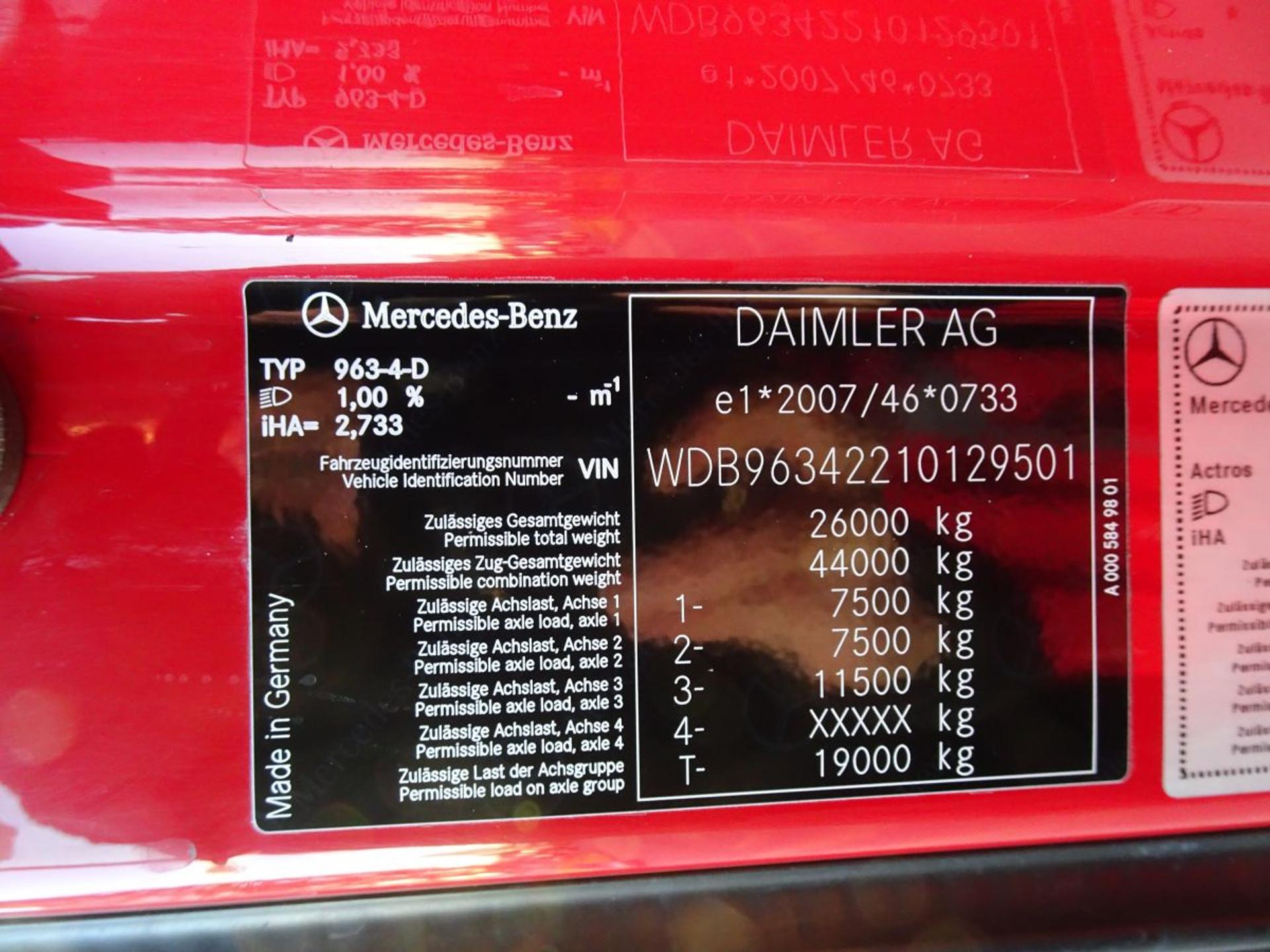 Foto 18 van Mercedes-Benz ACTROS 2645 / 6X2/4 / HYDRAULIC / 364 dkm!