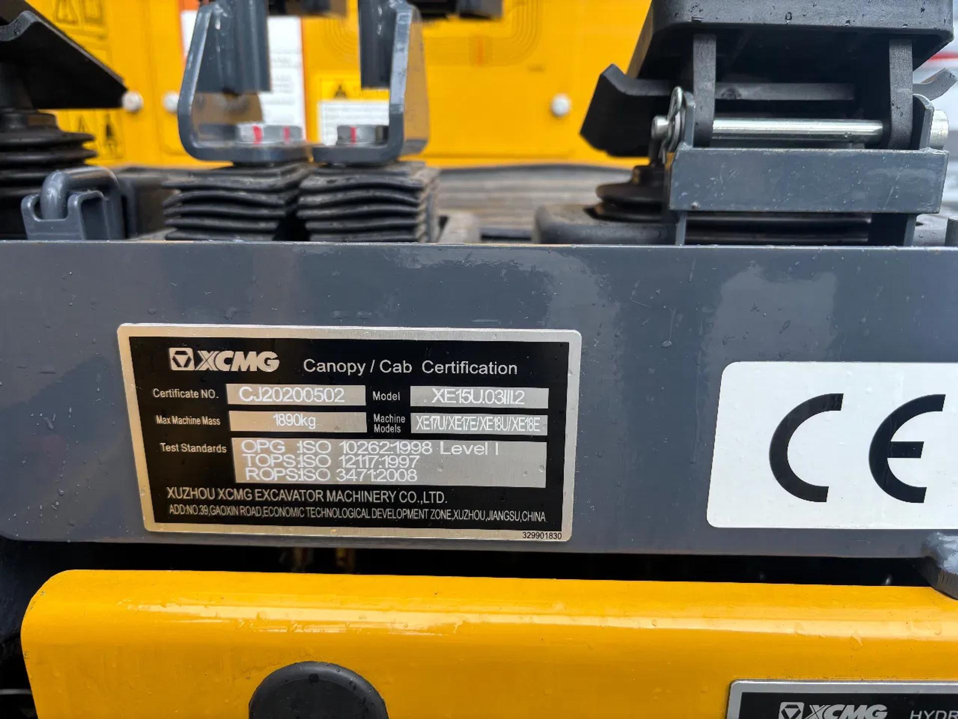 Foto 15 van XCMG XE18D Rups Graafmachine Snelwissel 3 Bakken  NIEUW