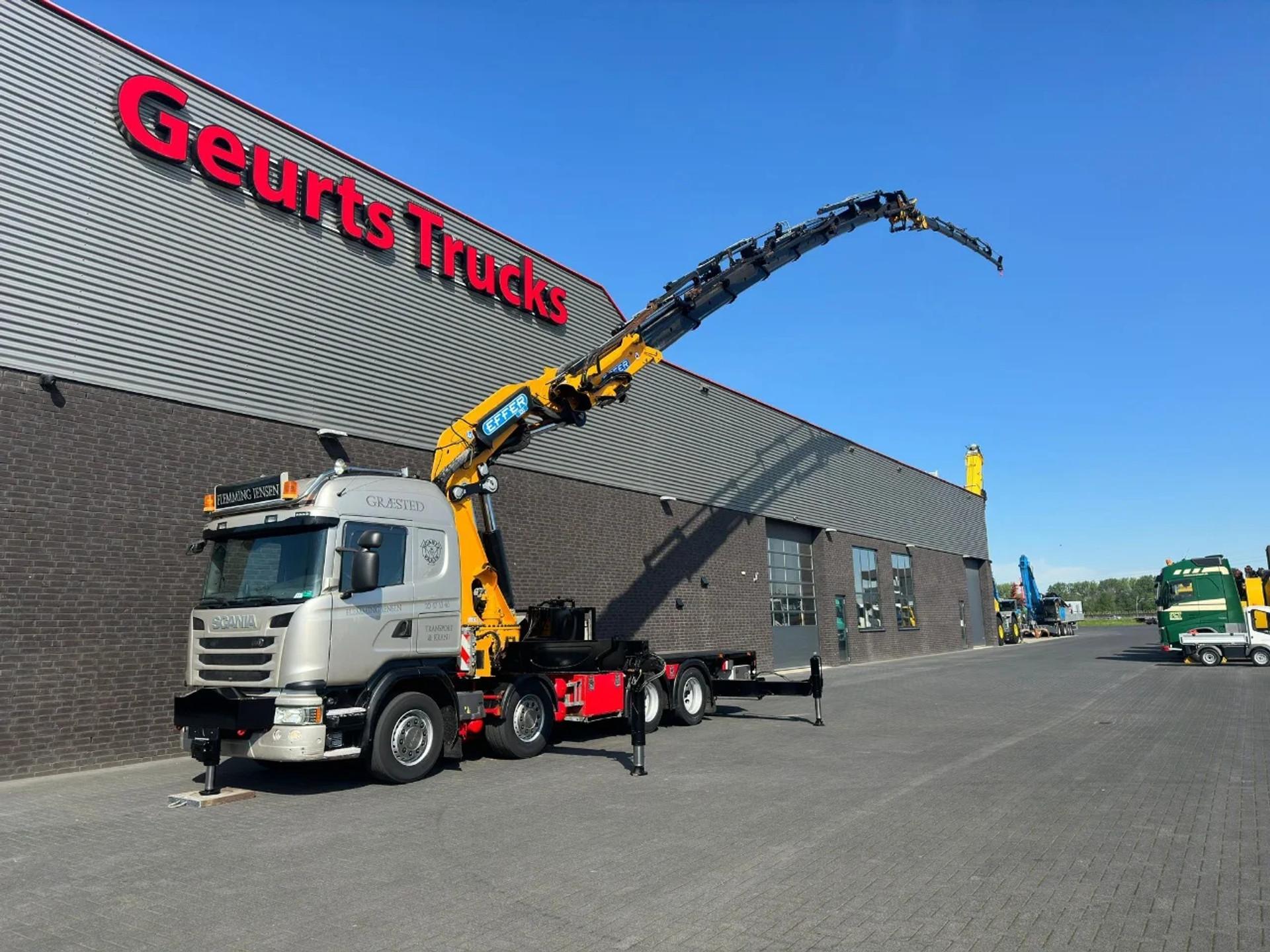 Foto 2 van Scania G450 8X4 + EFFER 1255/8S + JIB 6S HD KRAAN/KRAN/CRANE/GRUA