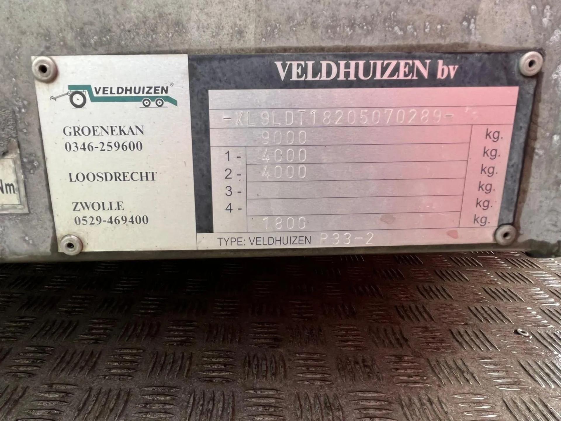 Foto 10 van VELDHUIZEN 9 ton kuip Dieplader 7280kg laden BJ 2018
