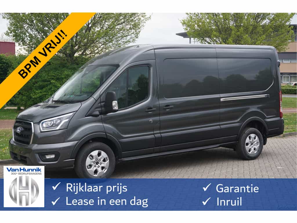 Ford Transit 350L L3H2 Limited AUT-8 165PK BPM VRIJ Navi, Adap. Cruise, 360° Cam, Trekhaak, 2x Schuifdeur!! NR. 244