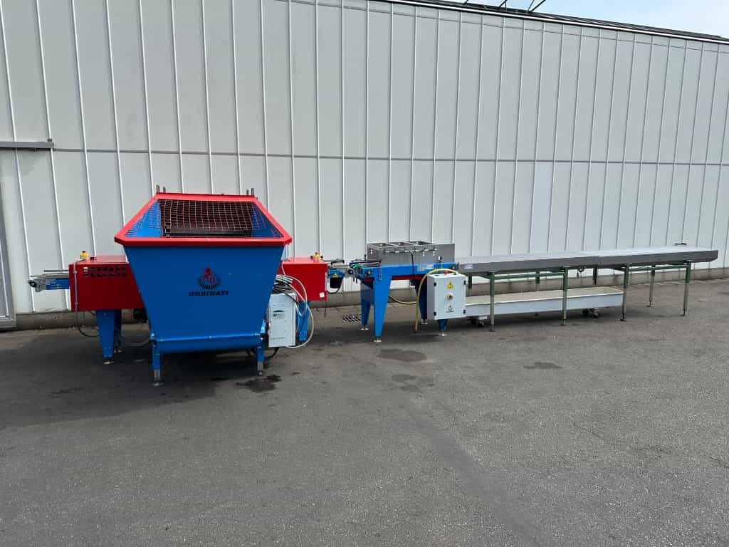 Urbinati RP1 sjabloonvuller voor het vullen van potten met waterstation en 2 rollenbanen