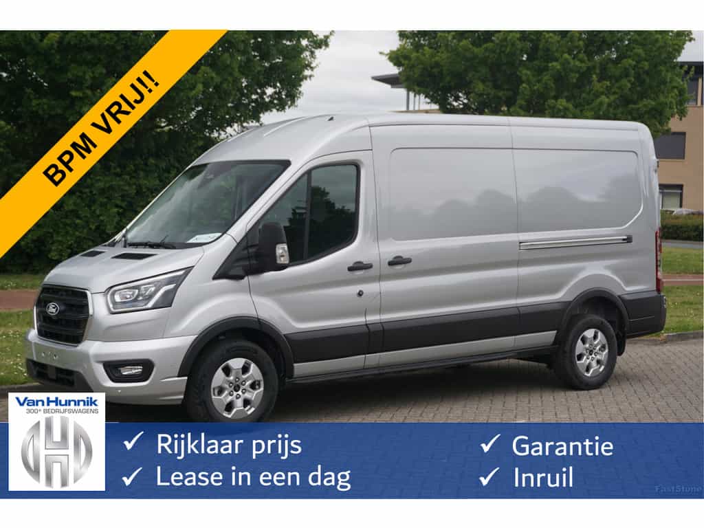 Ford Transit 350L L3H2 Limited AUT-8 165PK BPM VRIJ Navi, Adap. Cruise, 360° Cam, Trekhaak, 2x Schuifdeur!! NR. 328