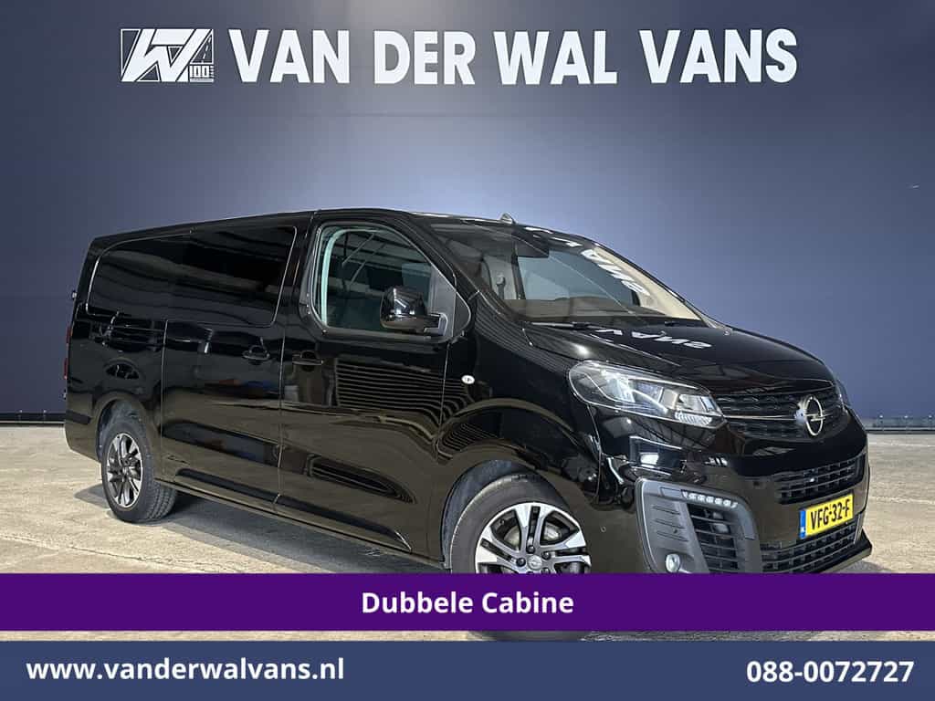 Opel Vivaro 2.0 CDTI 150pk L3H1 Dubbele Cabine Euro6 Airco | Camera | Navigatie | 5-zits | 2500kg Trekhaak Apple Carplay, Android Auto, Cruisecontrol, LM Velgen, Parkeersensoren