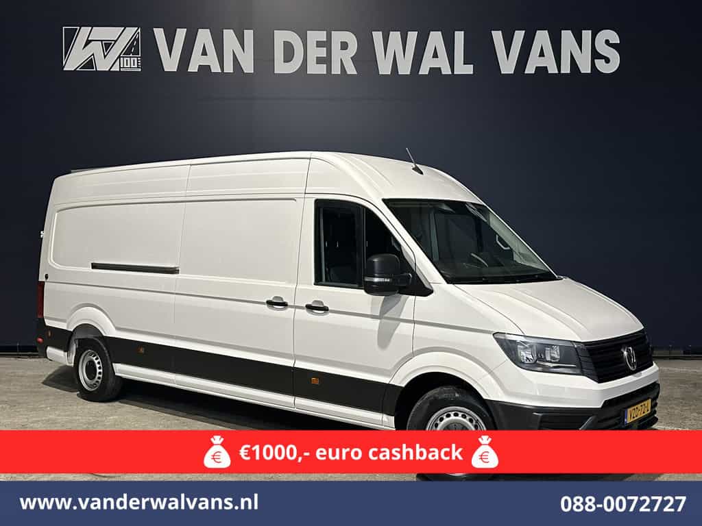 Volkswagen Crafter 2.0 TDI 140 pk L4H3 L3H2 Euro6 ** Airco | 3000kg trekhaak | Cruisecontrol | Parkeersensoren Bijrijdersbank