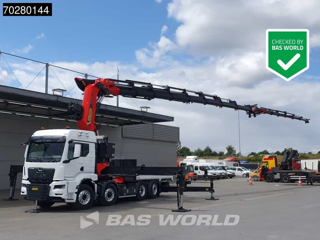 MAN TGS 35.520 8X4 Palfinger PK135.002 TEC 7 Kran Crane Hydrodrive Lift+steering axle Navi LED Euro 6