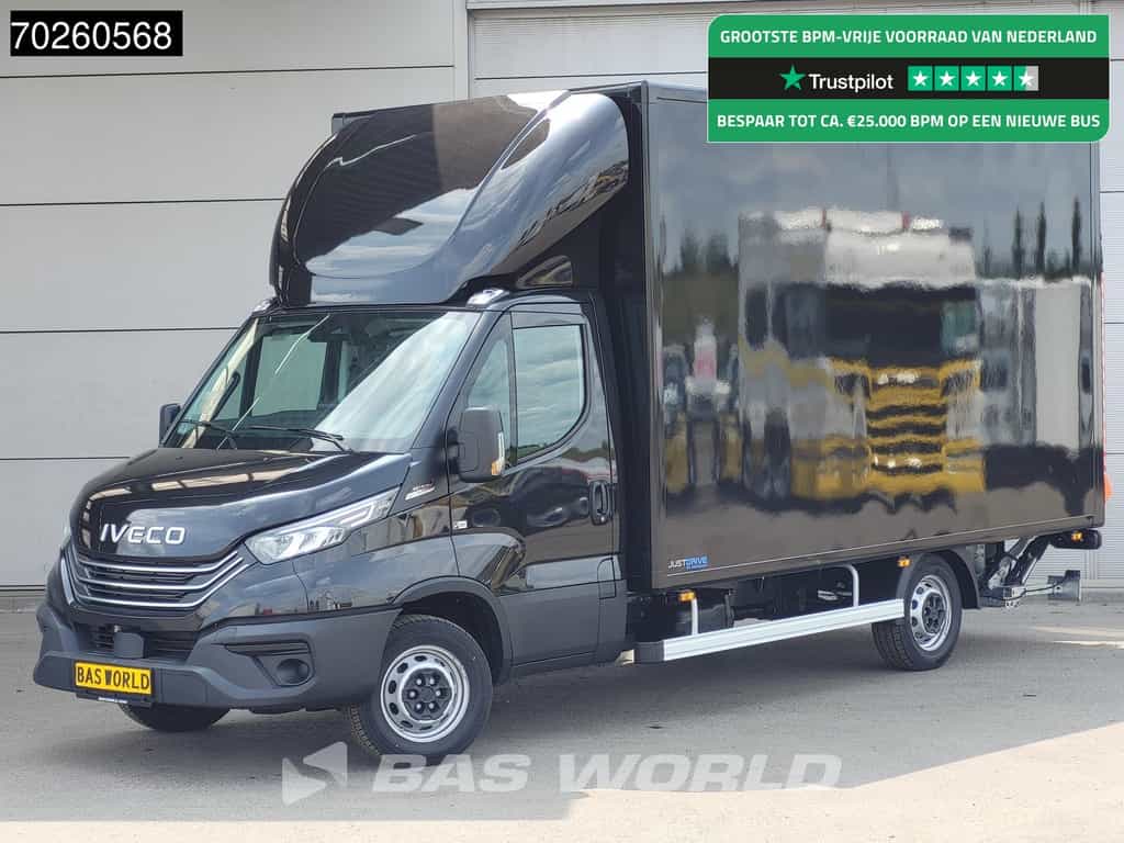 Iveco Daily 35S21 3.0L Automaat Laadklep Zijdeur ACC LED CarPlay Lat om Lat D'Hollandia 3,5t Trekvermogen Meubelbak Koffer Bakwagen 22m3 Airco