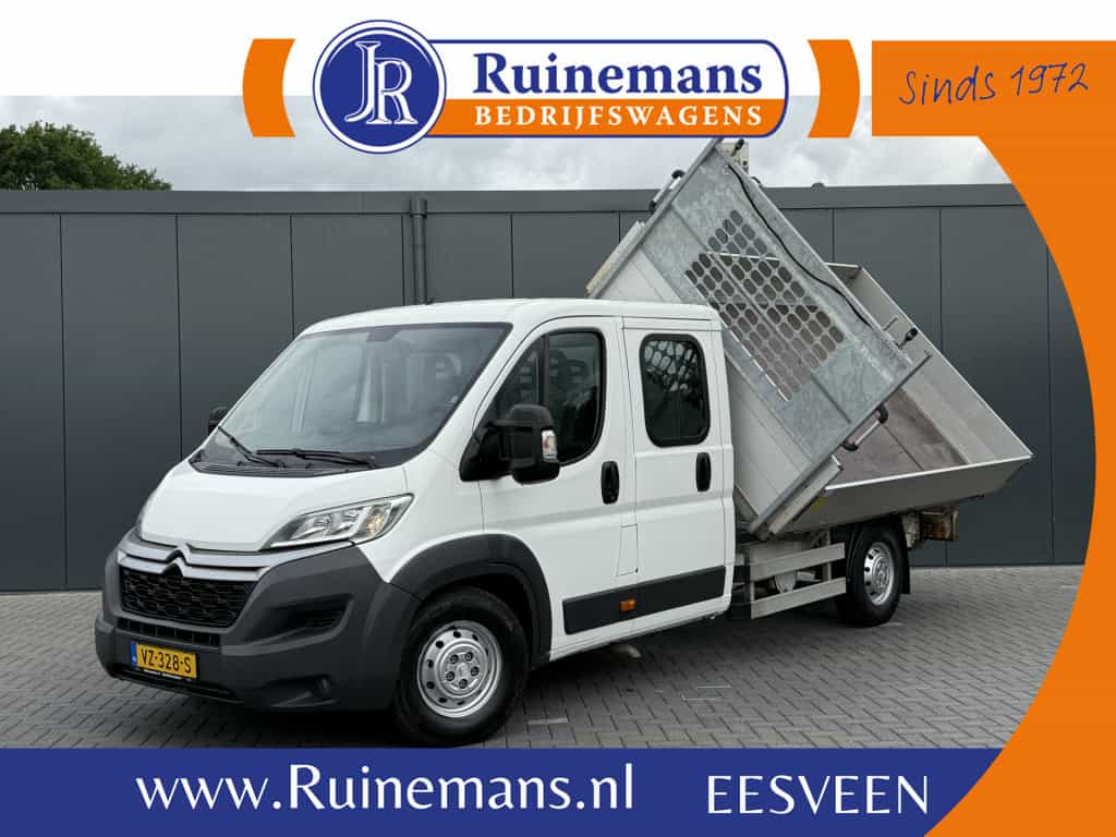 Citroën Jumper 2.2 HDI 150 PK ZWAAR / 3 ZIJDIGE KIPPER / L4 MAXI / 1e EIG. / 7 PERSOONS DUBBEL CABINE / AIRCO / NAVI / CAMERA  / 3 TONS TREKHAAK
