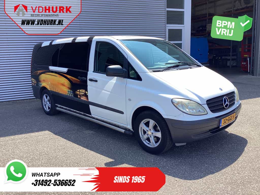 Mercedes-Benz Vito 109 CDI L3 EXPORT ONLY (€6.655,- Incl. BTW/BPM Vrij!) 9 Persoons/ Kombi/ Combi/ 9P/ Sidebars/ Camera/ Trekhaak/ Airco