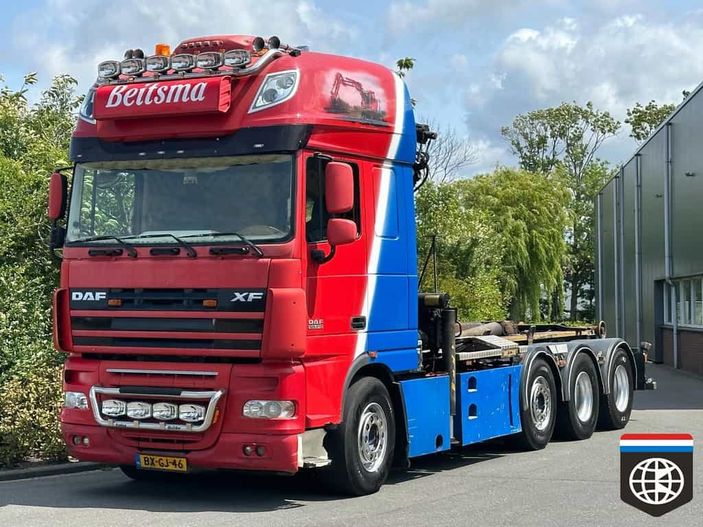 DAF FAK XF105 510  * MANUAL 16x ZF ** PALLFINGER PK20002 ** PALIFT HOOK 25t ** 8X2/4 K1253