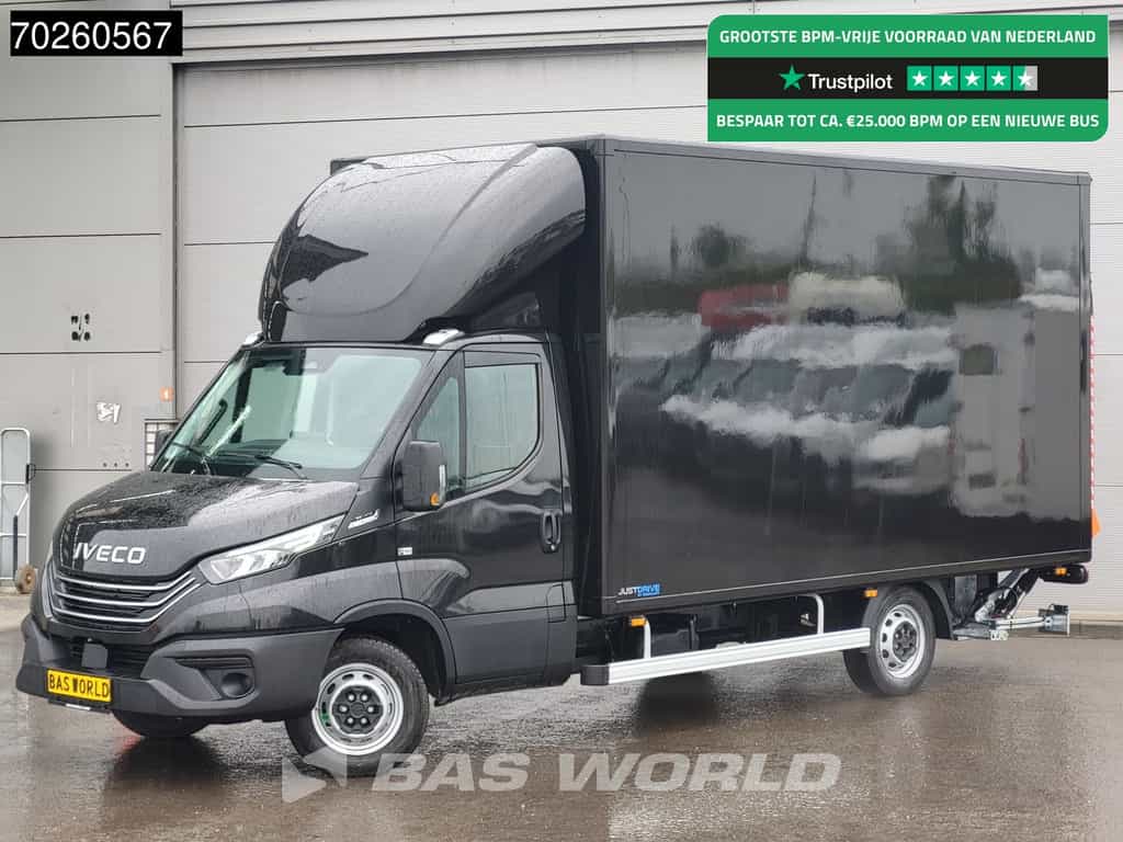 Iveco Daily 35S21 3.0L Automaat Laadklep Zijdeur ACC LED CarPlay Lat om Lat D'Hollandia 3,5t Trekvermogen Meubelbak Koffer Bakwagen 21m3 Airco