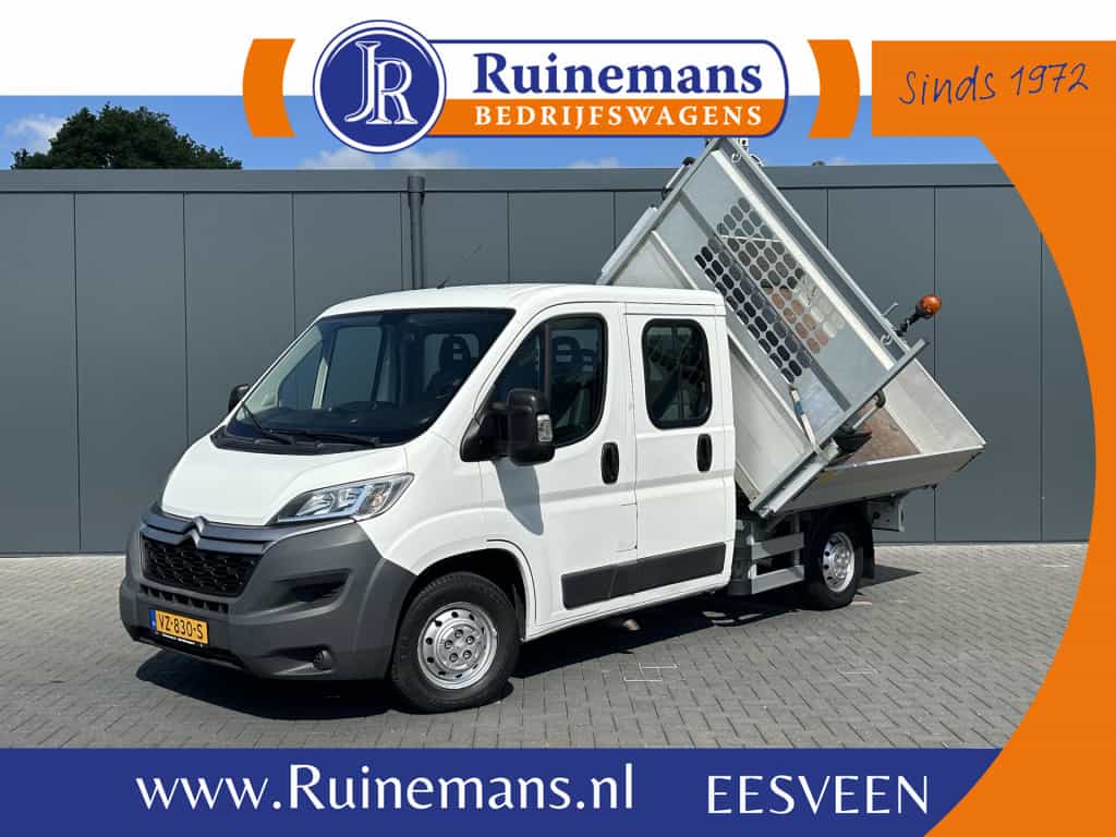 Citroën Jumper 2.2 HDI 131 PK L2 / 3 ZIJDIG KIPPER  / 7-PERS DUBBELE CABINE / AIRCO / 1e EIG. / 2.5 TONS TREKHAAK / NAVI