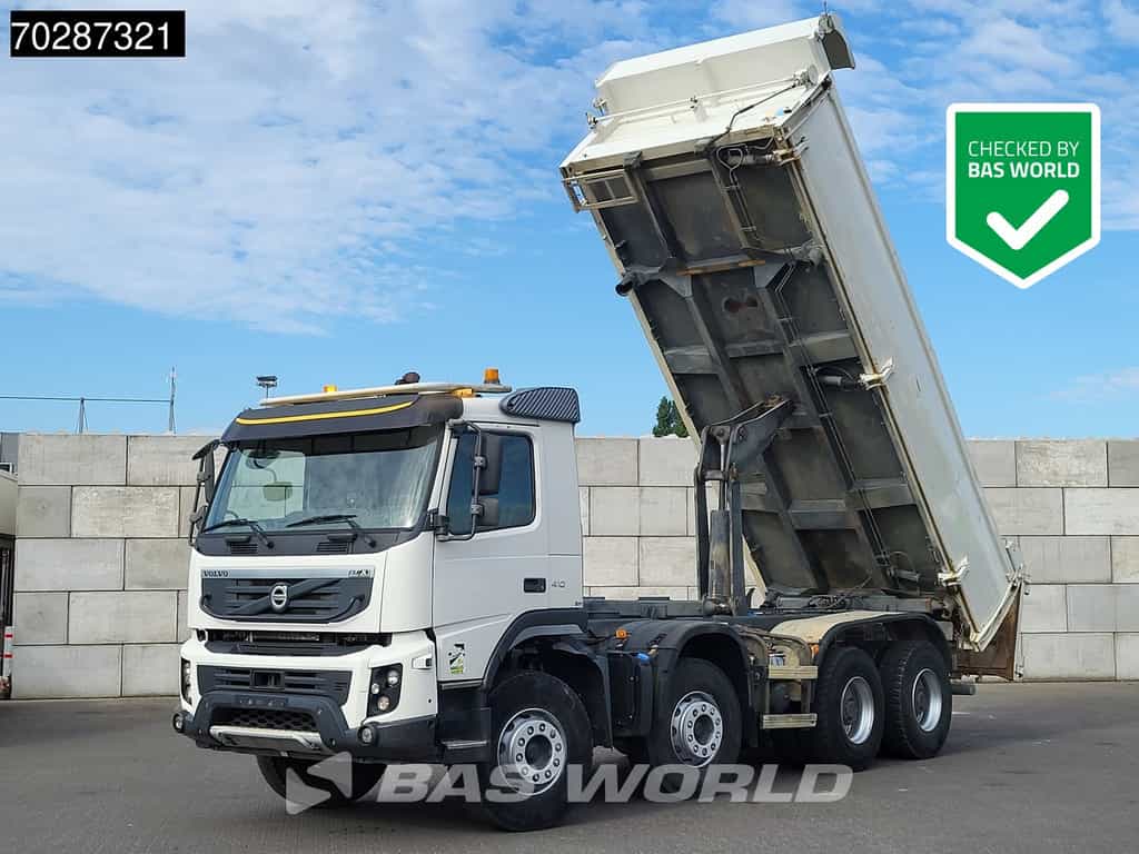 Volvo FMX 410 8X4 13m3 Marrel Tipper SteelSuspension 2-Side Kipper BigAxle Euro 5