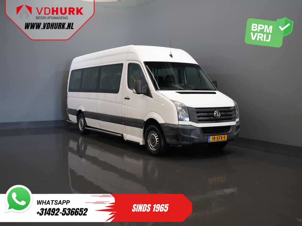 Volkswagen Crafter 35 2.0 TDI L3H2 EXPORT ONLY!  €9.559 Incl.BTW BPM VRIJ! Rolstoellift/ 9 Pers/ 9P/ Sidebars/ Rearbar/ Airco