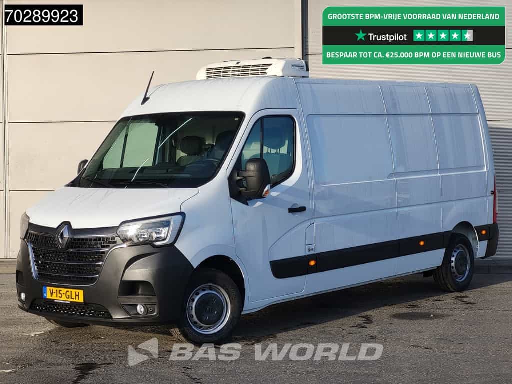 Renault Master 135PK Koelwagen Thermo King V-200 MAX 230v Stekker LED Airco Cruise Camera Parkeersensoren Euro6 Koel Koeler Kühl Kühler Kühlwagen 10m3 Airco Trekhaak Cruise control