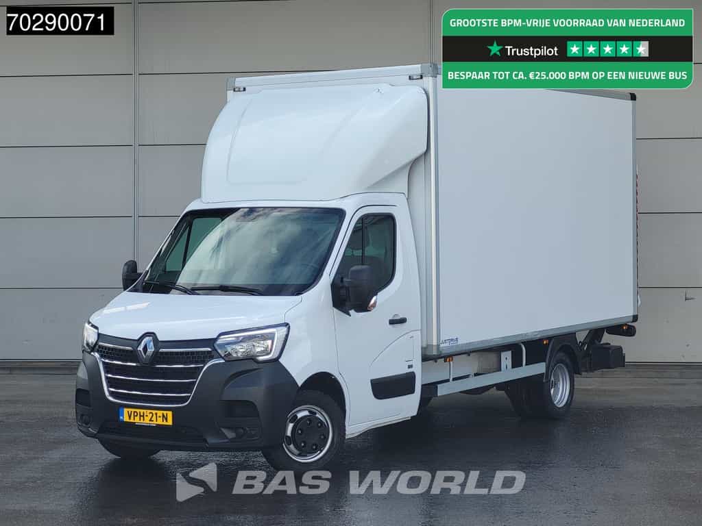 Renault Master 165PK Laadklep Zijdeur Bakwagen Dubbellucht LED Airco Cruise Lat om Lat D'Hollandia APK 06-2026 Euro6 Meubelbak Koffer 22m3 Airco Cruise control