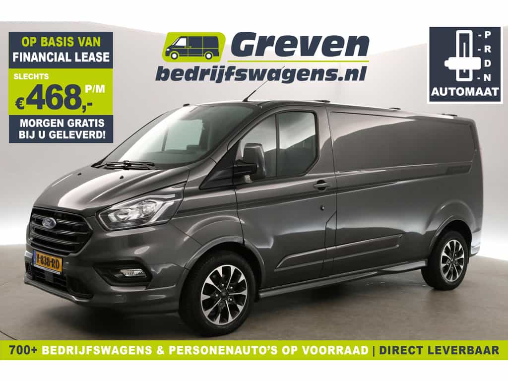 Ford Transit Custom 310 2.0 TDCI L2H1 Sport | MARGE! | 170PK Automaat Airco Camera Carplay Cruise Navi PDC LED 3 Persoons 17''LMV