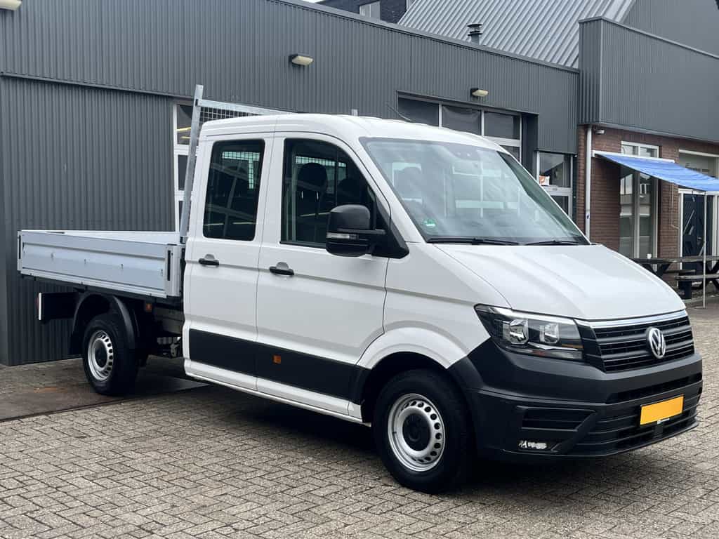 Volkswagen Crafter 35 2.0 TDI DC Open laadbak Airco Cruise controle Pick-up Euro 6 Parkeerhulp achter evt 2500kg trekgewicht 6 persoons p-up bakwagen open laadbak Pritsche