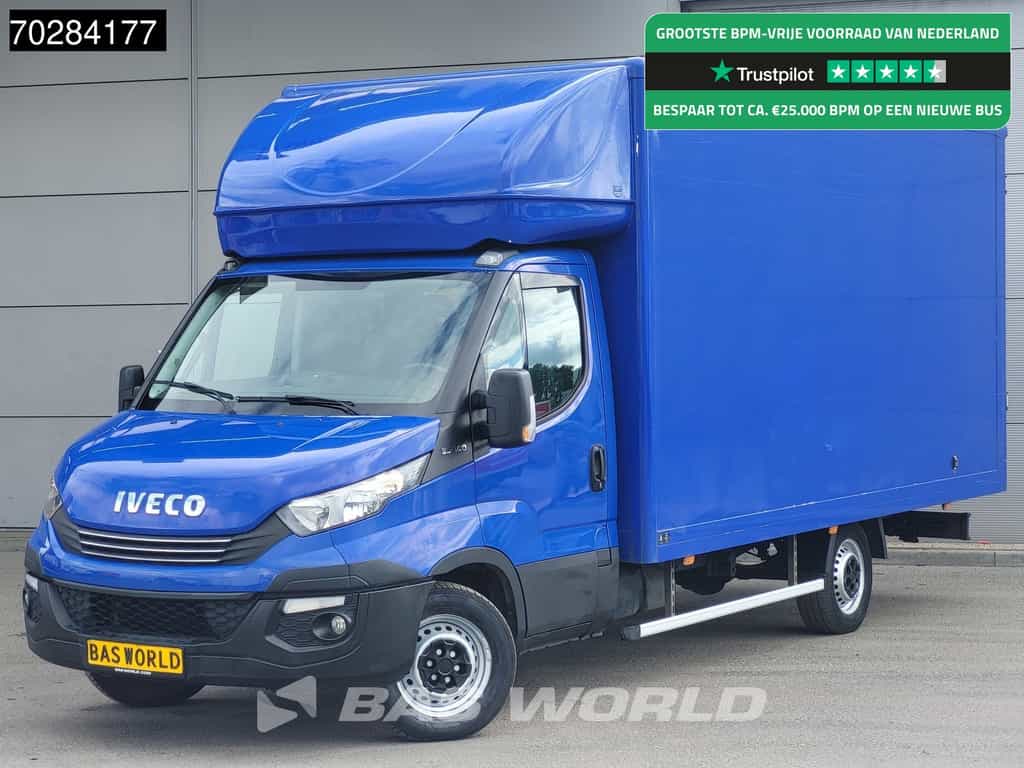Iveco Daily 35S14 Automaat Bakwagen Achterdeuren 488cm lang! Airco Cruise Camera Euro6 Meubelbak Koffer 24m3 Airco Cruise control