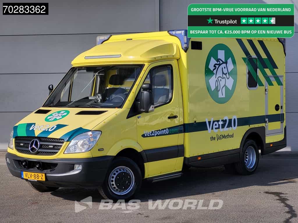 Mercedes Sprinter 519 CDI 3.0L V6 Automaat 190PK Ambulance Trekhaak Airco Cruise APK 02-2026 Euro6 Rettungswagen Krankenwagen 13m3 Airco Trekhaak Cruise control