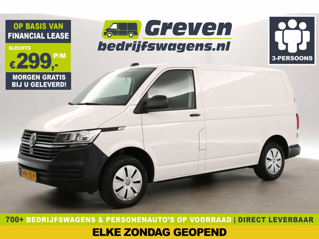 Volkswagen Transporter 2.0 TDI L1H1 140PK Airco Cruise Carplay PDC 3 Persoons Elektrpakket