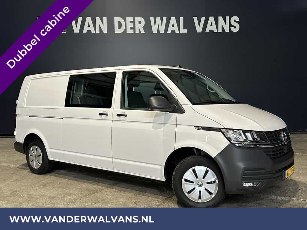 Volkswagen Transporter 2.0 TDI L2H1 Dubbele Cabine Euro6 Airco | 5-Zits | Navigatie | Trekhaak | Apple Carplay Android Auto, Cruisecontrol, Parkeersensoren