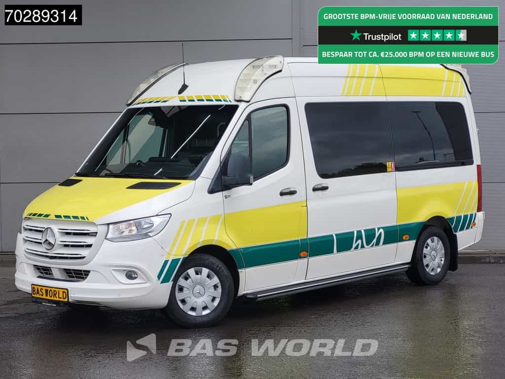 Mercedes Sprinter 316 CDI Ambulance Brancard Automaat Ziekenwagen Airco Cruise Camera Parkeersensoren Standkachel Euro6 Rettungswagen Krankenwagen 10m3 Airco Cruise control