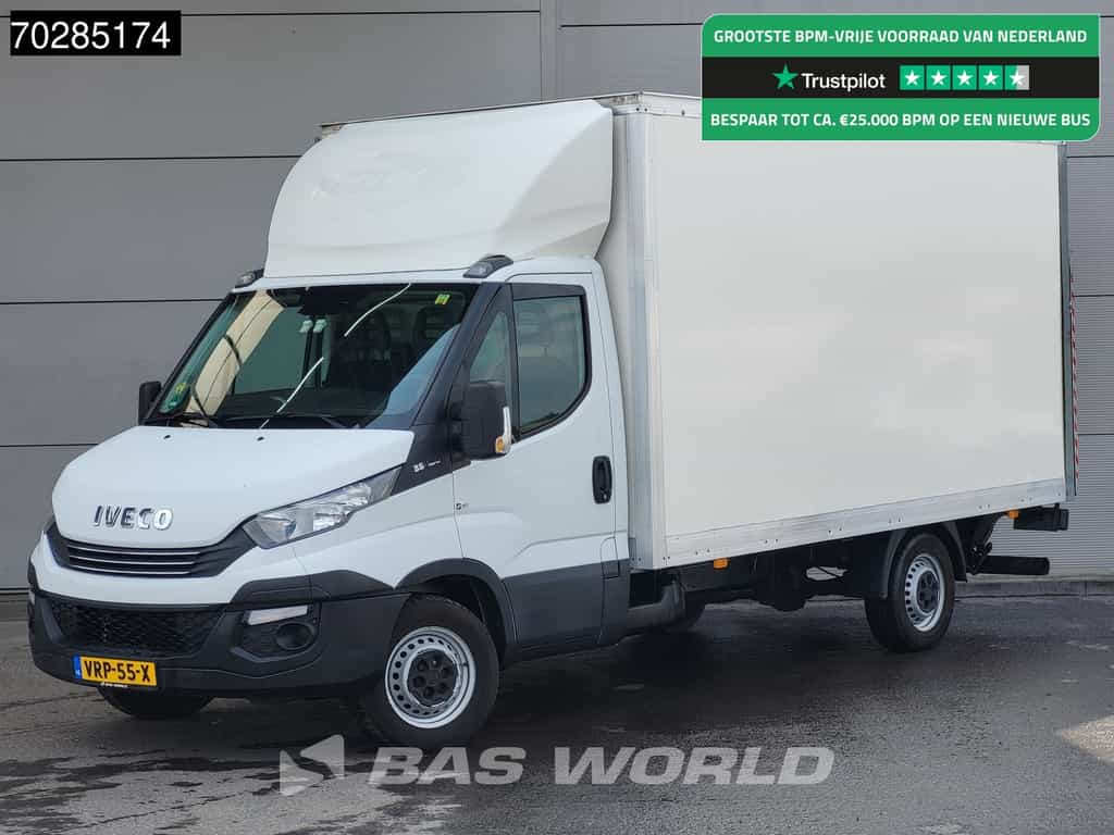 Iveco Daily 35S16 Automaat Laadklep Bakwagen 160PK Airco Cruise Euro6 Meubelbak Koffer 19m3 Airco Cruise control