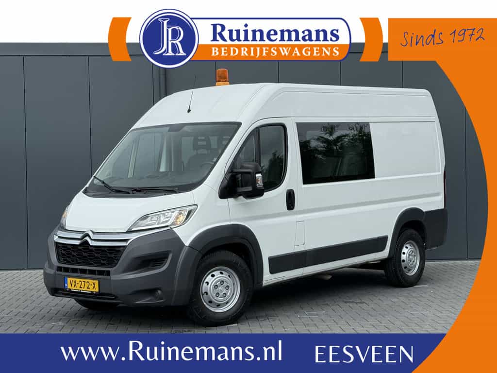 Citroën Jumper 2.2 HDI 131 PK ZWAAR / L2H2 / 1e EIG. / 7-PERS DUBBELE CABINE / AIRCO / 3 TONS TREKHAAK / CAMERA / INRICHTING