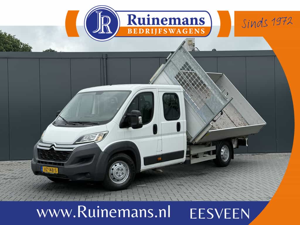 Citroën Jumper 2.2 HDI 150 PK PICK UP / 3 ZIJDIGE KIPPER / L4 MAXI / 1e EIG. / 7 PERS. DUBBEL CABINE / AIRCO / NAVI / CAMERA / 3 TONS TREKHAAK