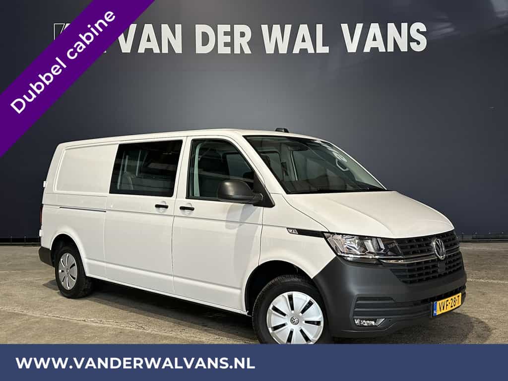 Volkswagen Transporter 2.0 TDI L2H1 Dubbele Cabine Euro6 Airco | 5-Zits | Navigatie | Trekhaak | Apple Carplay Android Auto, Cruisecontrol, Parkeersensoren